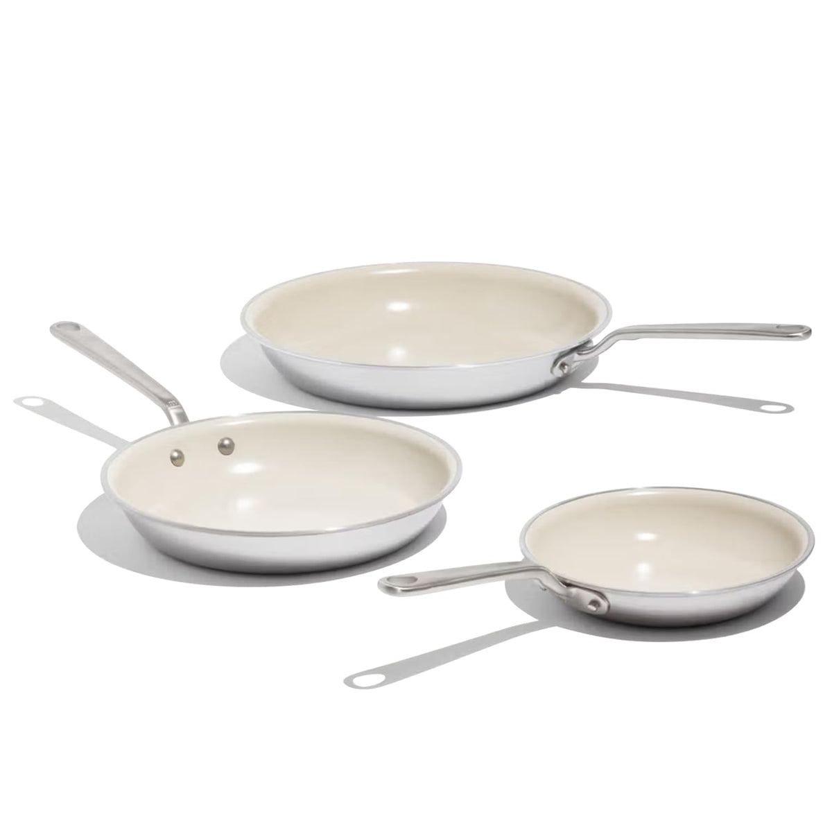 Ceramic Clad Frying Pan With Stainless Steel Handle