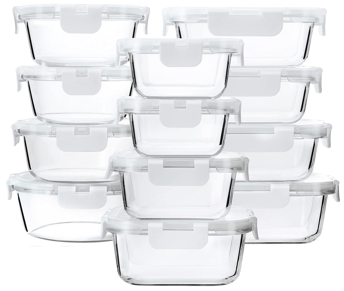 MCIRCO 24-Piece Glass Food Storage Containers