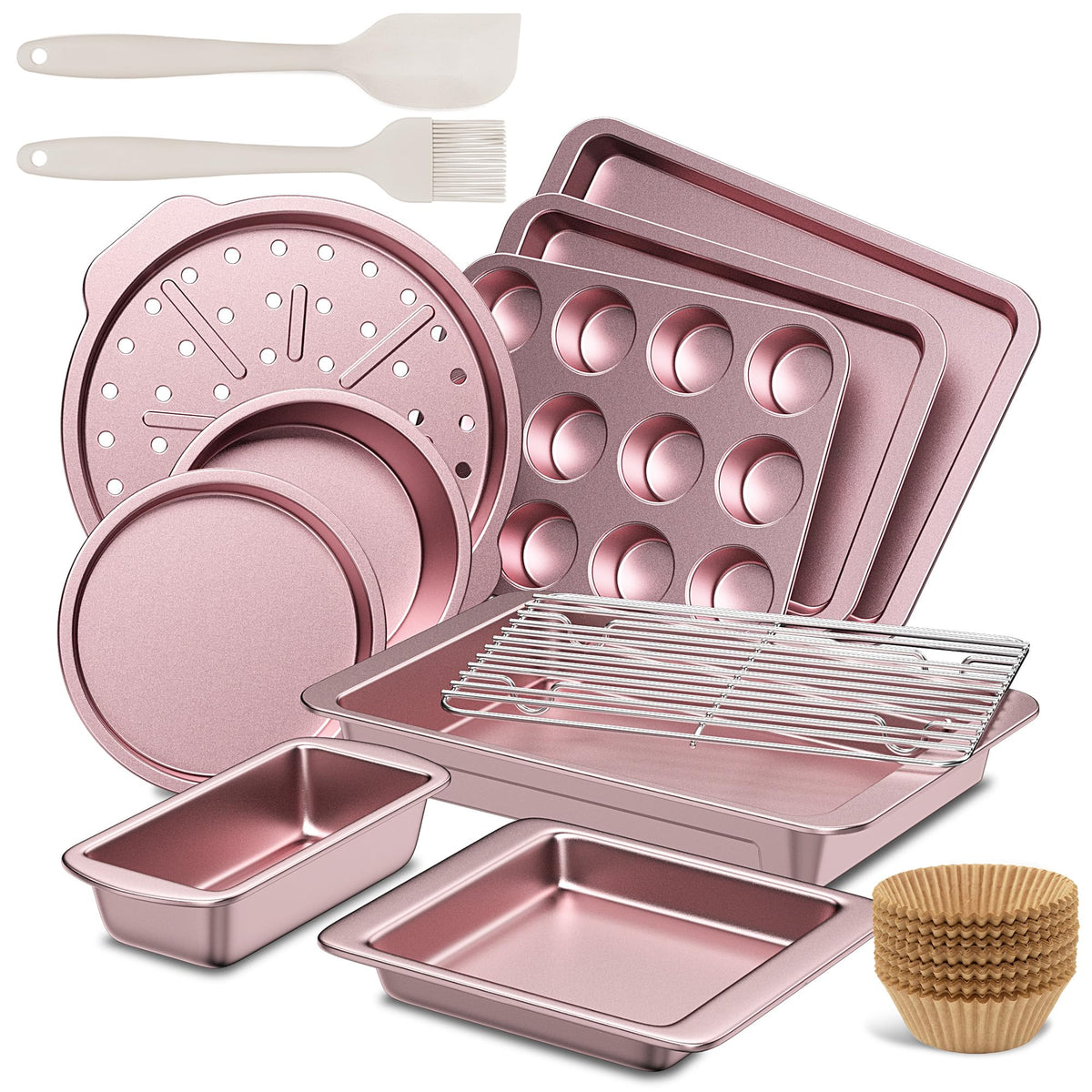 10-Piece Nonstick Stackable Bakeware Set