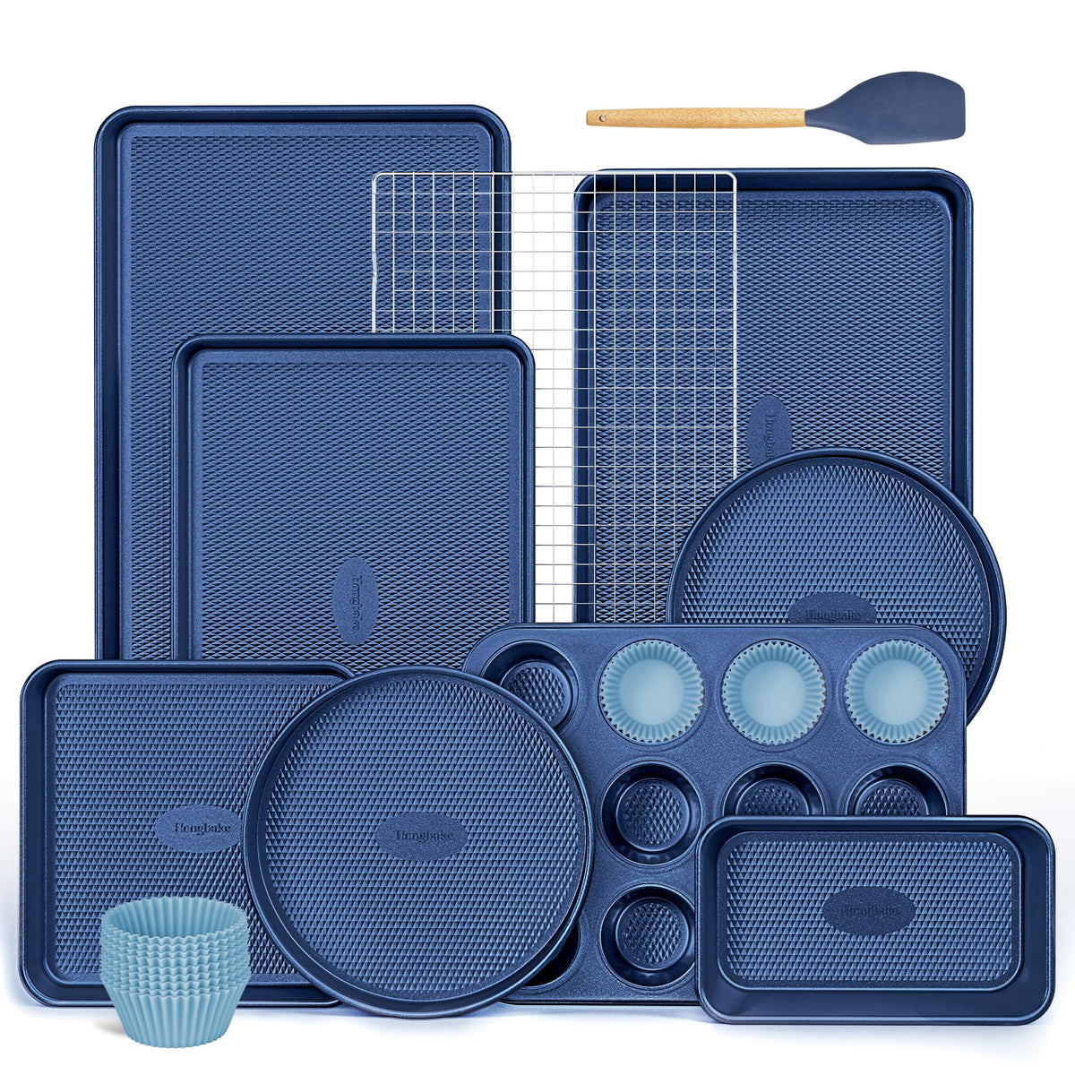 9-Piece Nonstick Bakeware Set With Cooling Rack