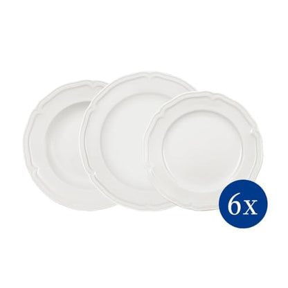 18-Piece Cream White Dinnerware Set for Six