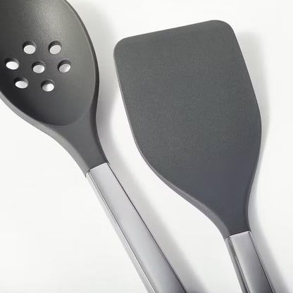 10-Piece Matte Black Silicone Kitchen Utensil Set