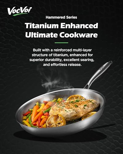 Titanium Nonstick Frying Pan With Glass Lid
