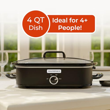 4-Quart Slow Cooker With Casserole and Warm Setting