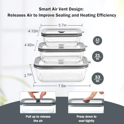 12-Piece Glass Food Storage Container Set