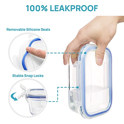 8-Piece Glass Food Storage Container Set