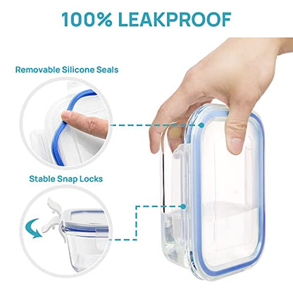 8-Piece Glass Food Storage Container Set