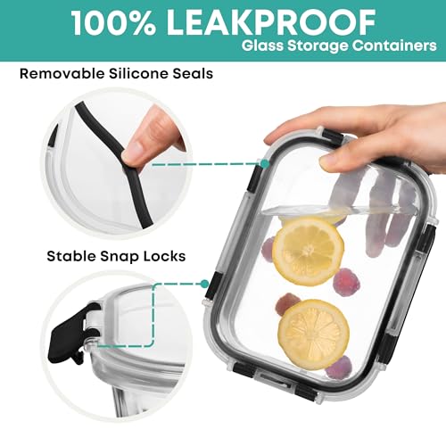 30-Piece Glass Food Storage Container Set