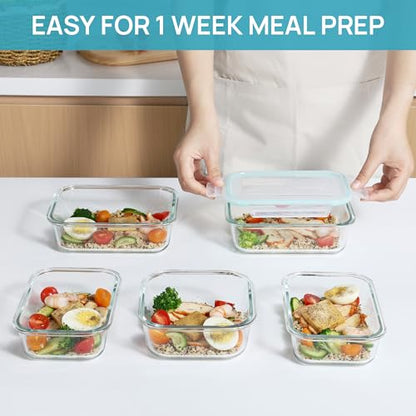 8-Piece Glass Food Storage Container Set
