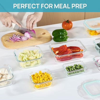 8-Piece Glass Food Storage Container Set