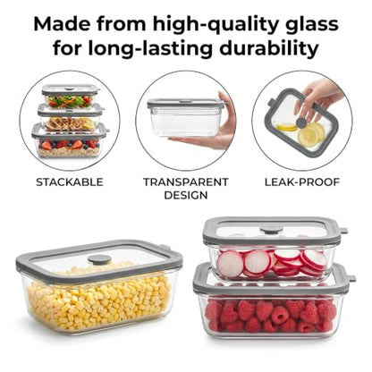 12-Piece Glass Food Storage Container Set