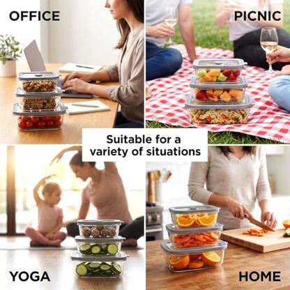 12-Piece Glass Food Storage Container Set