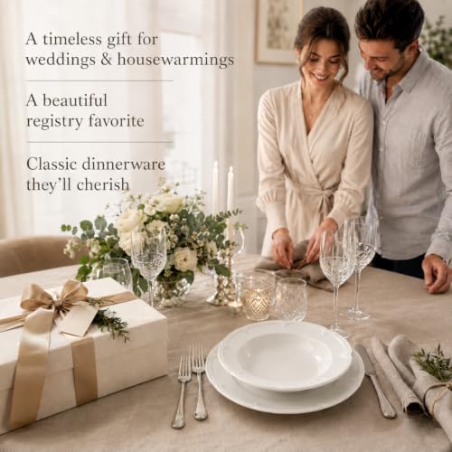 18-Piece Cream White Dinnerware Set for Six