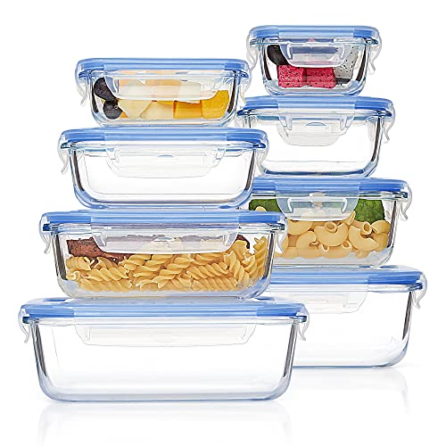 8-Piece Glass Food Storage Container Set