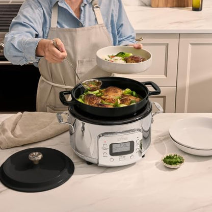 7-in-1 Stainless Steel Electric Slow Cooker