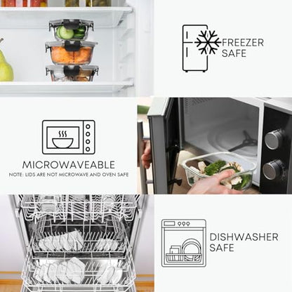 30-Piece Glass Food Storage Container Set