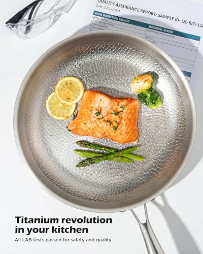 Titanium Nonstick Frying Pan With Glass Lid
