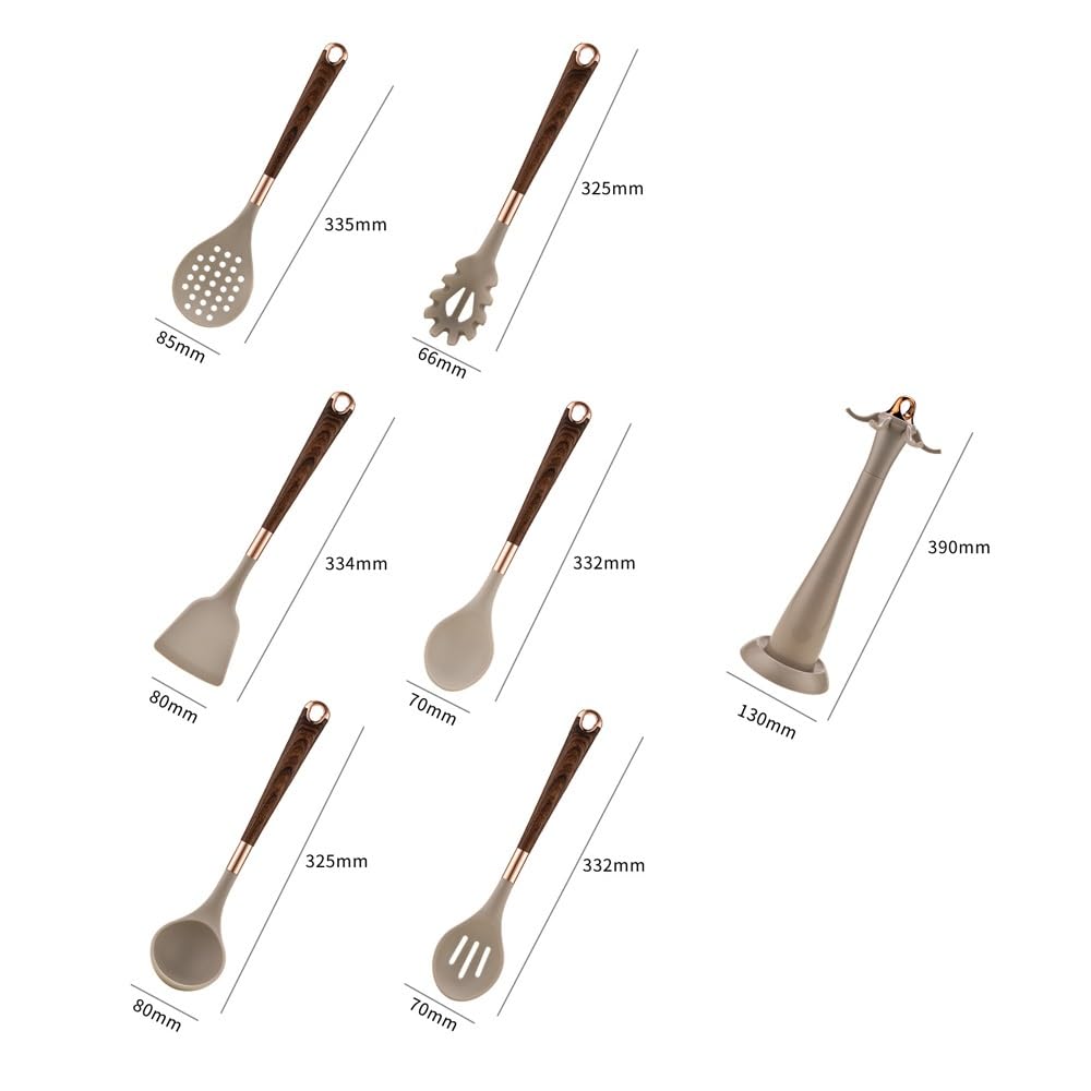 7-Piece Silicone Utensil Set for Nonstick Cookware