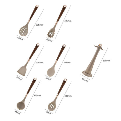 7-Piece Silicone Utensil Set for Nonstick Cookware
