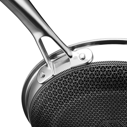 HexClad Hybrid Stainless Steel Frying Pans