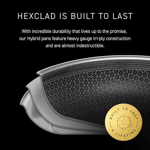 HexClad Hybrid Stainless Steel Frying Pans