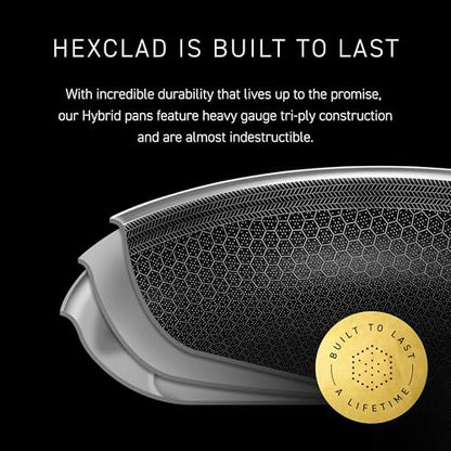 HexClad Hybrid Stainless Steel Frying Pans