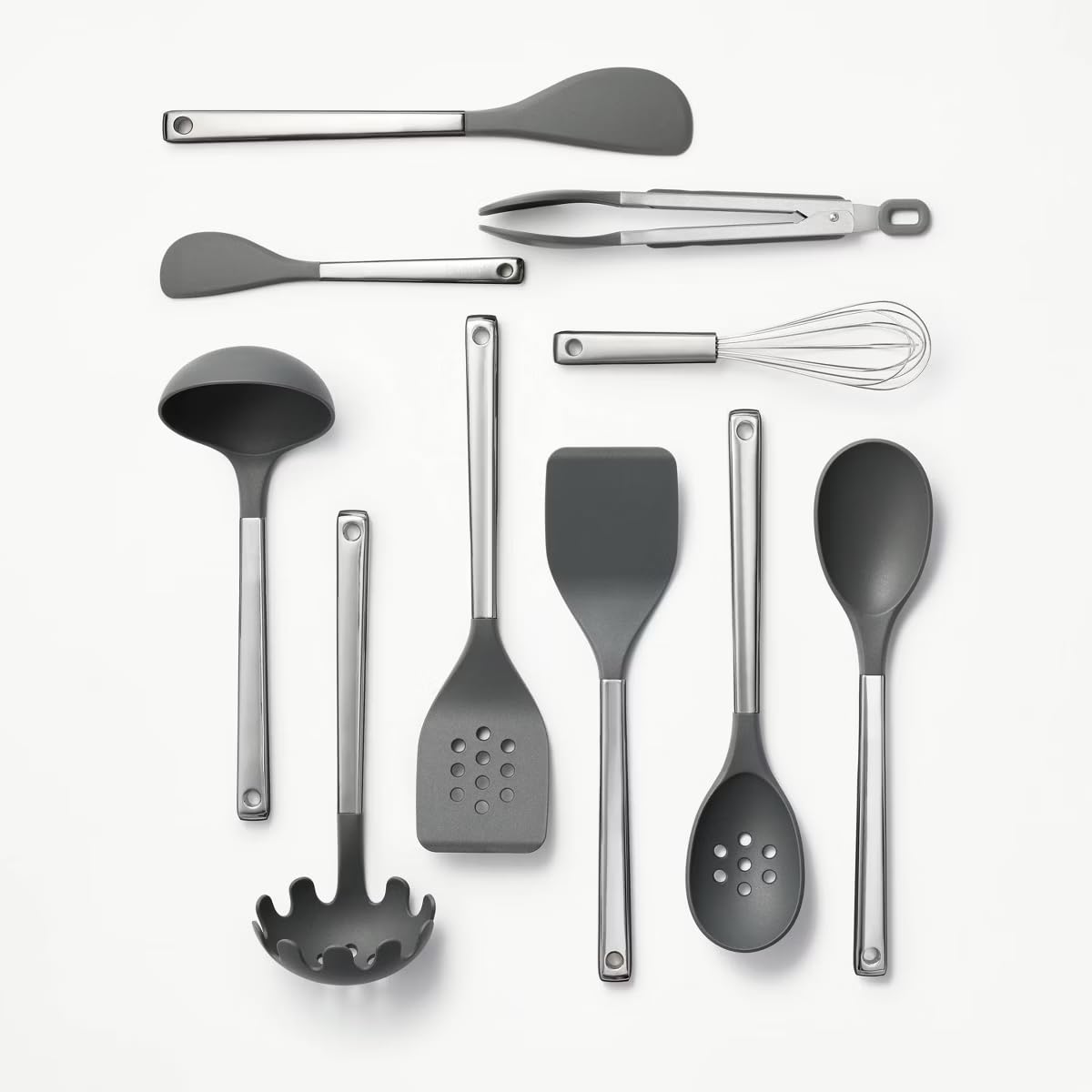 10-Piece Matte Black Silicone Kitchen Utensil Set