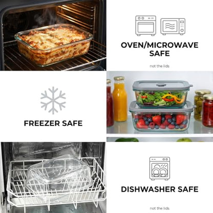 12-Piece Glass Food Storage Container Set