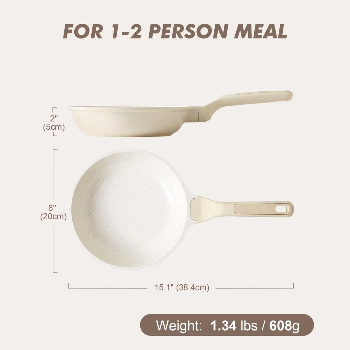 Nonstick Omelet Frying Pan With Heat-Resistant Handle