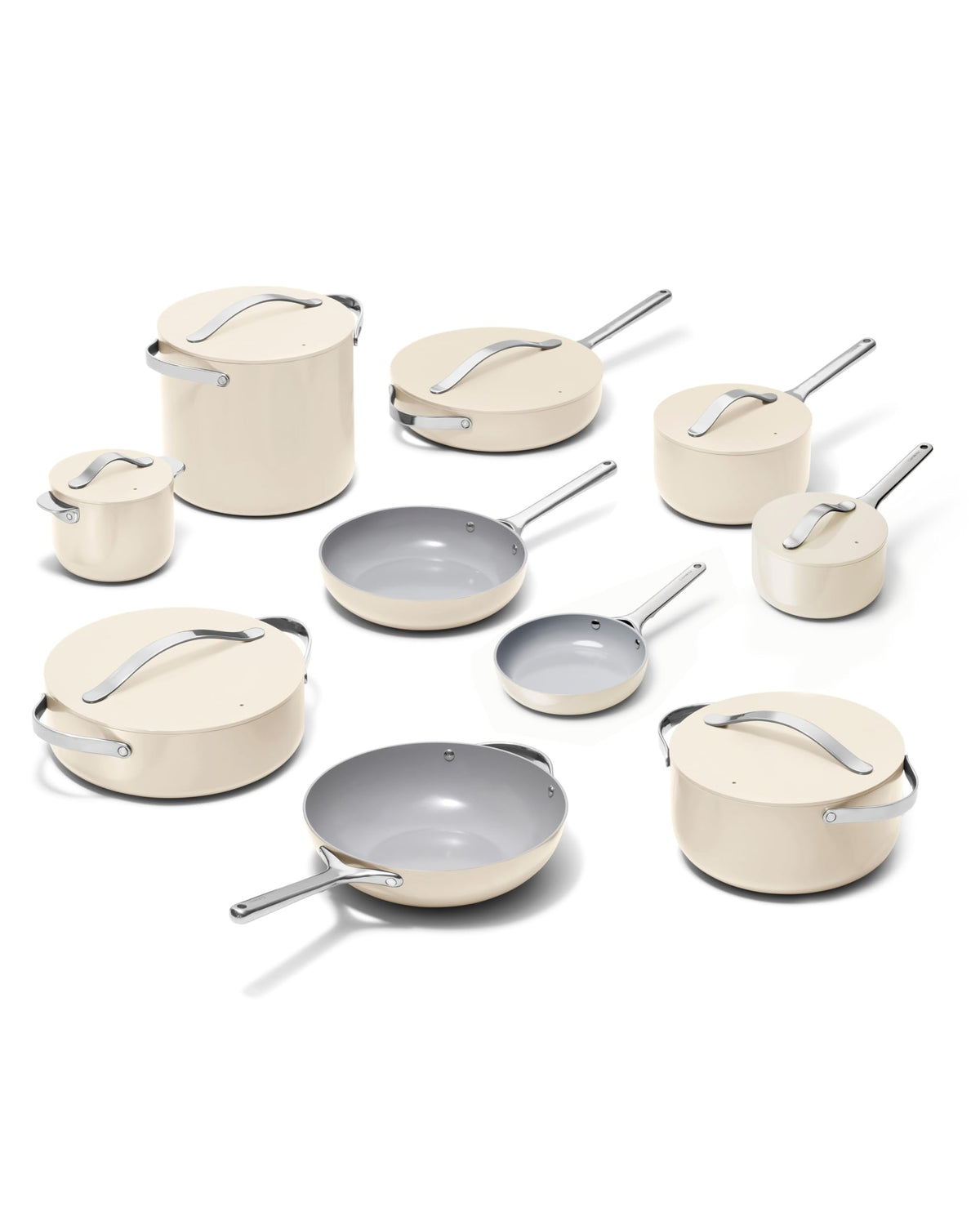 Ceramic Nonstick Cookware Set With Storage