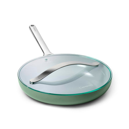 Ceramic Nonstick Frying Pan Set With Glass Lids