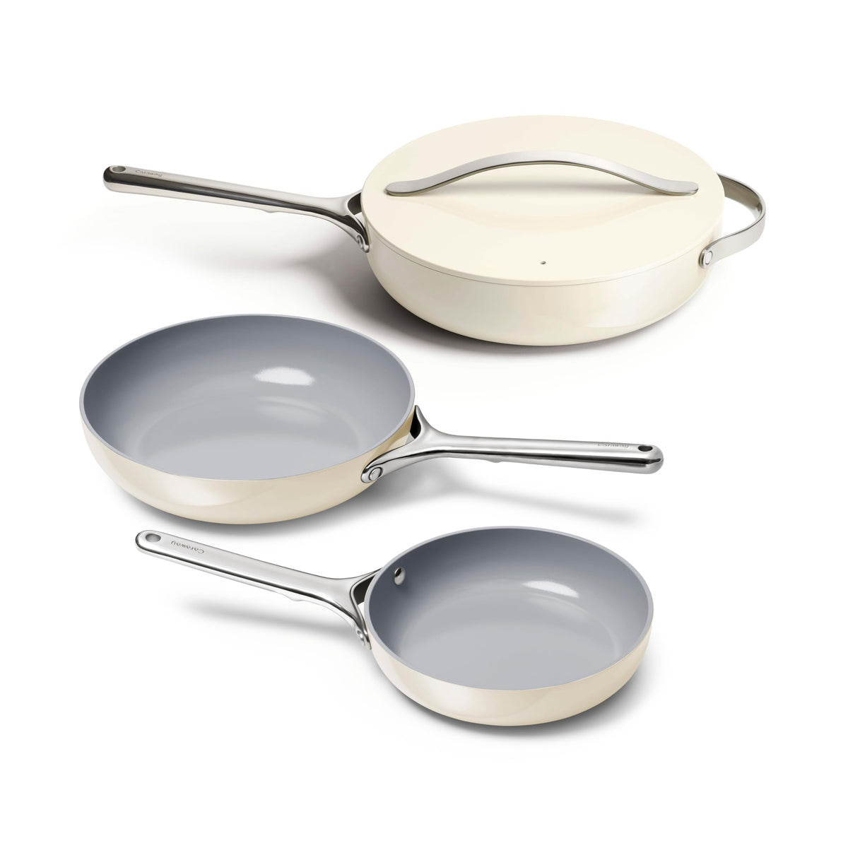 3-Piece Ceramic Nonstick Frying Pan Set