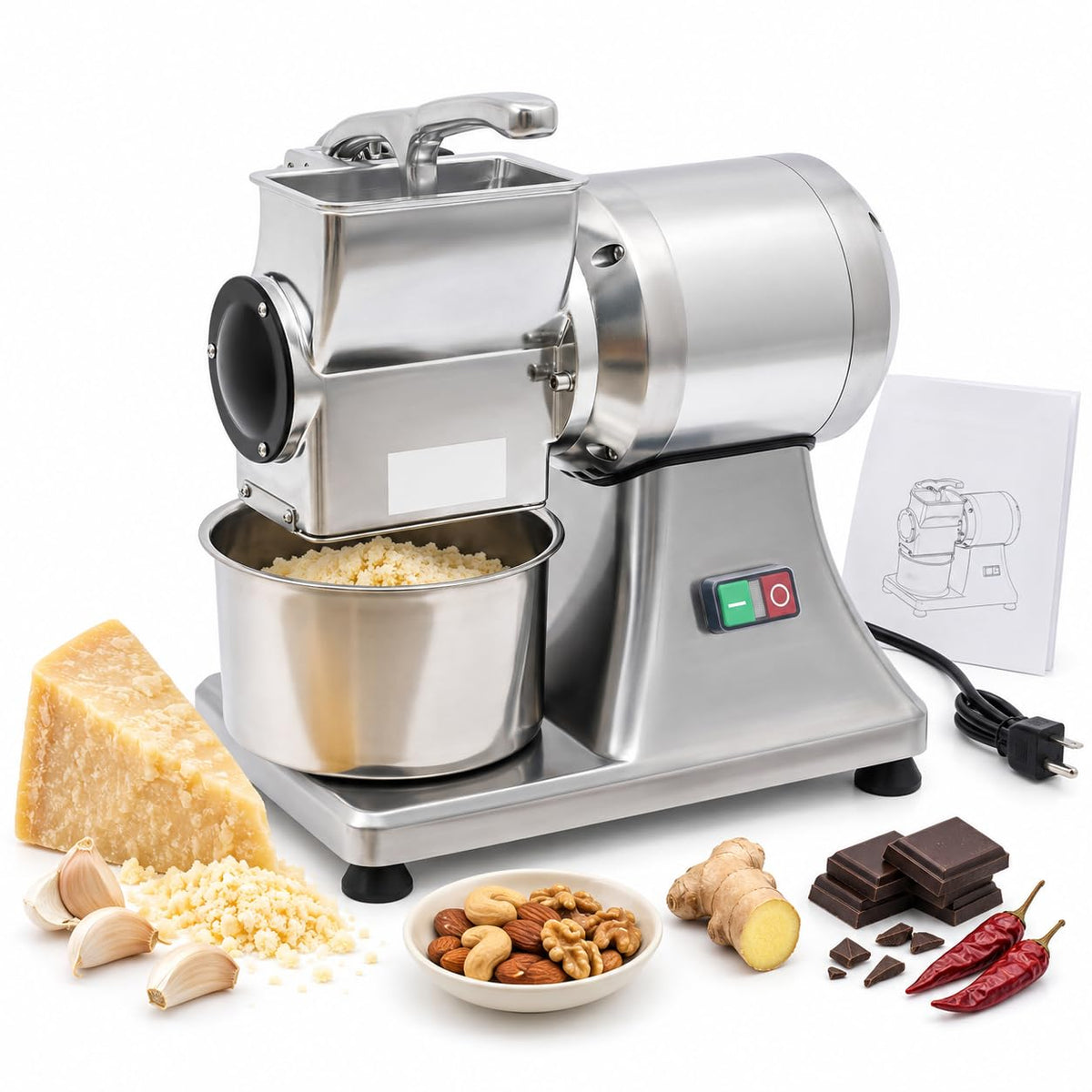 550W Heavy-Duty Electric Cheese Grater