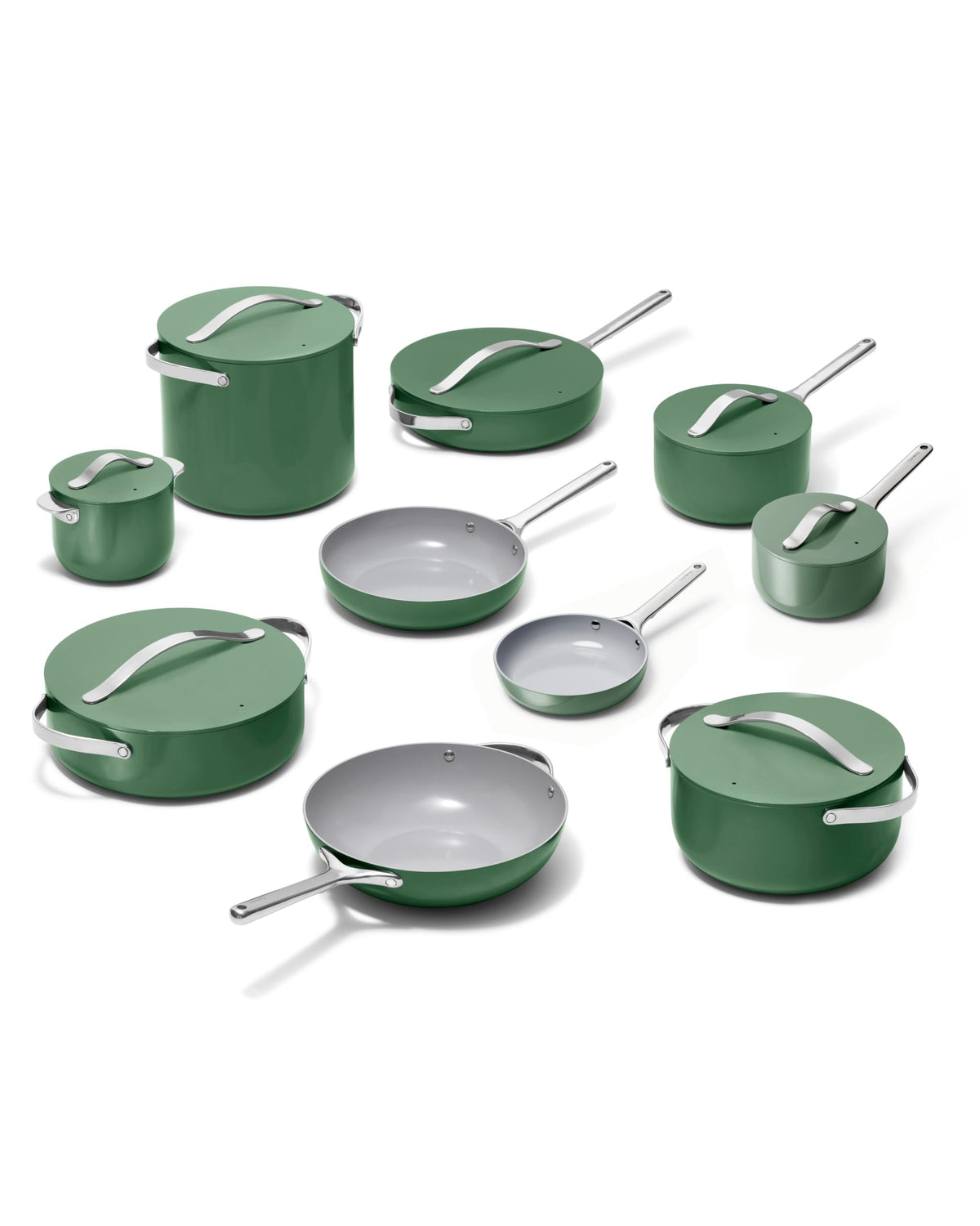Ceramic Nonstick Cookware Set With Storage