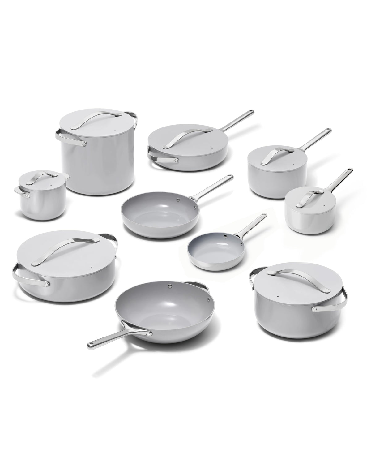 Ceramic Nonstick Cookware Set With Storage