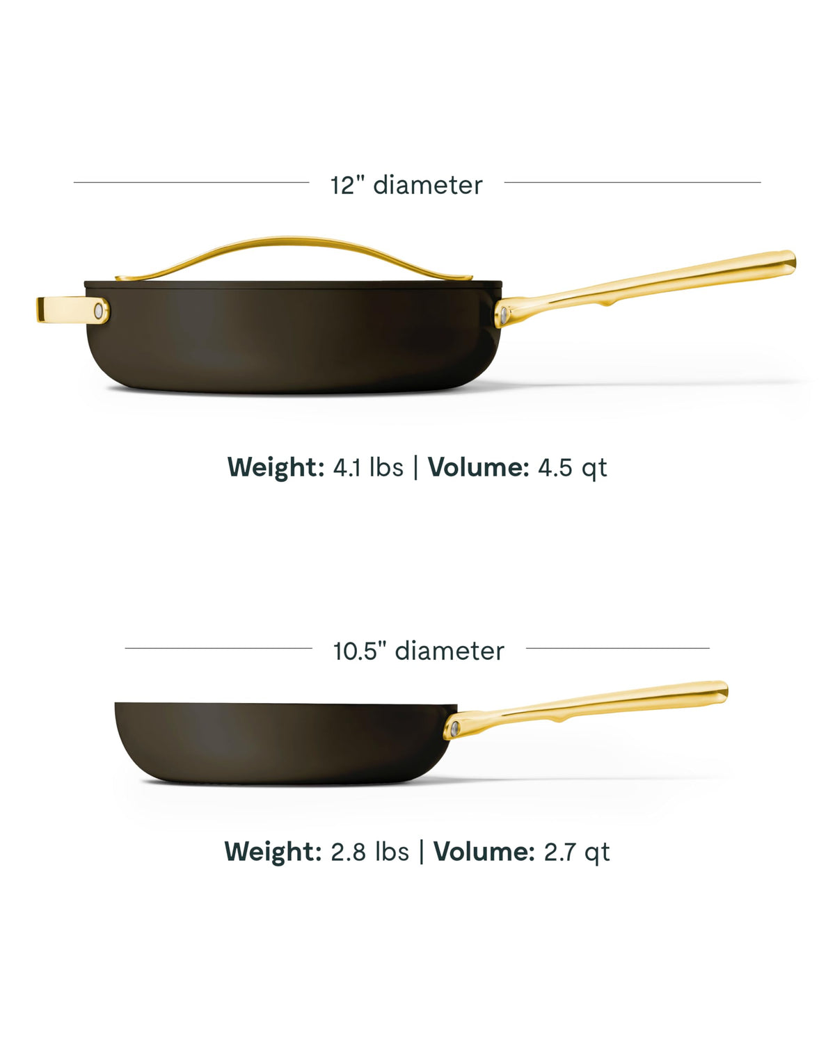 3-Piece Ceramic Nonstick Frying Pan Set