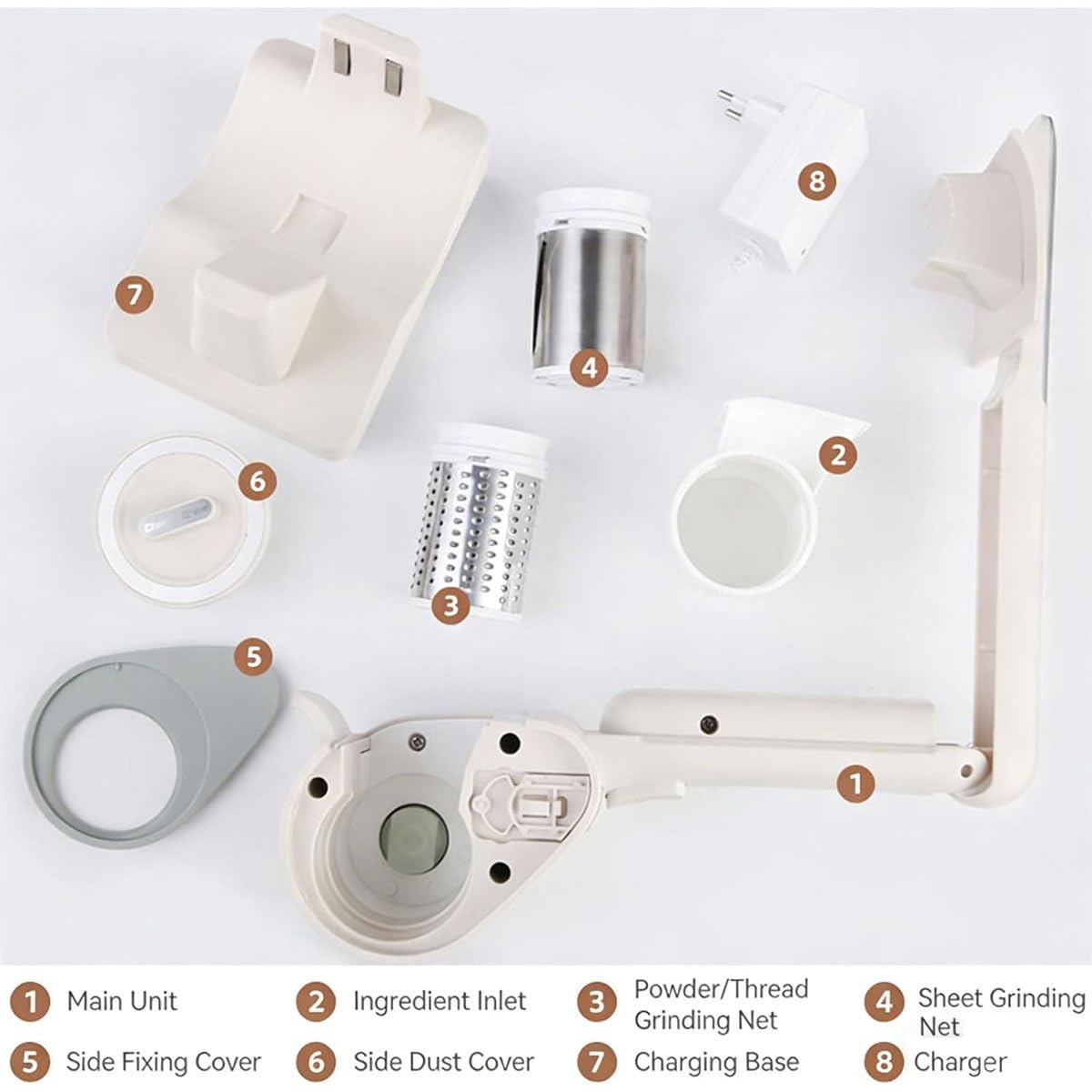 Cordless Electric Cheese Grater With Rotary Drums