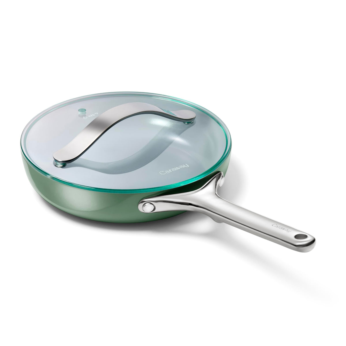 Ceramic Nonstick Frying Pan Set With Glass Lids