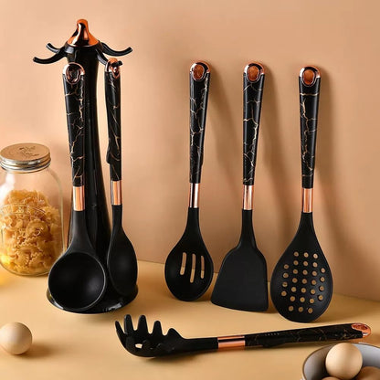 7-Piece Silicone Utensil Set for Nonstick Cookware
