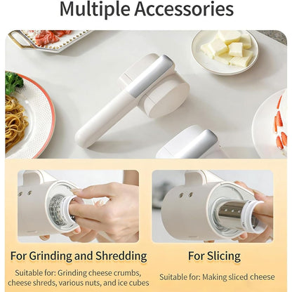 Cordless Electric Cheese Grater With Rotary Drums