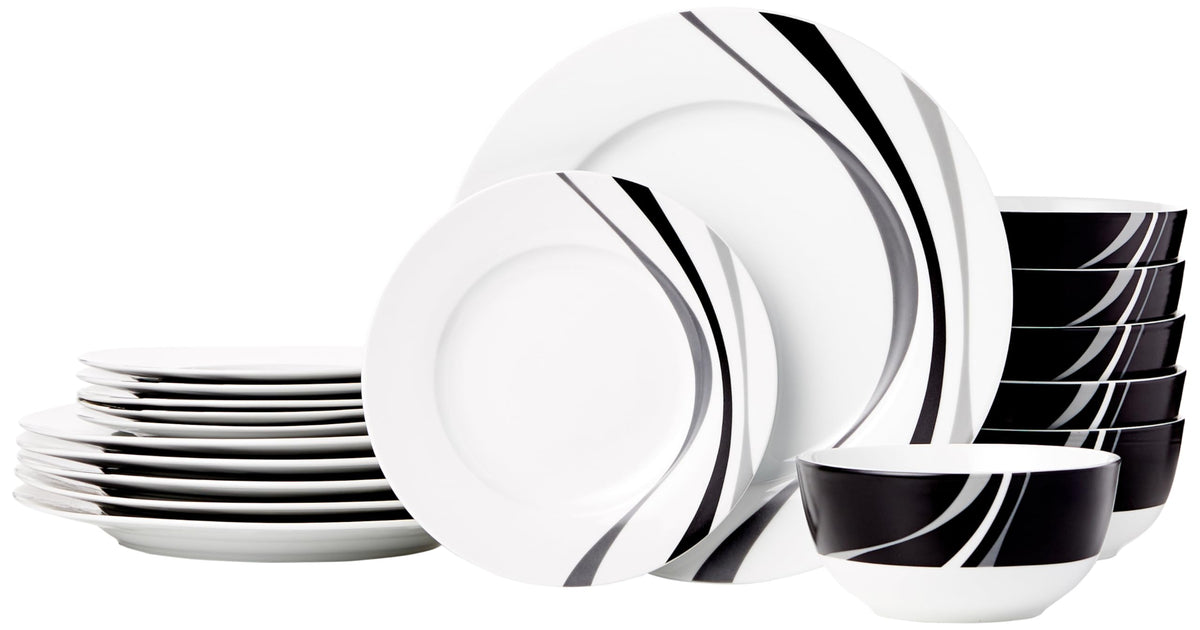 18-Piece Porcelain Dinnerware Set for Six