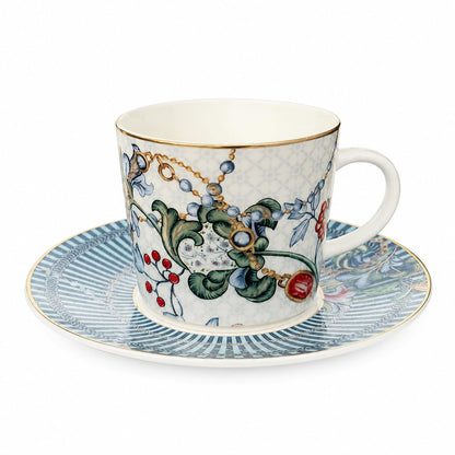 47-Piece Baroque Fine Bone China Dinnerware Set