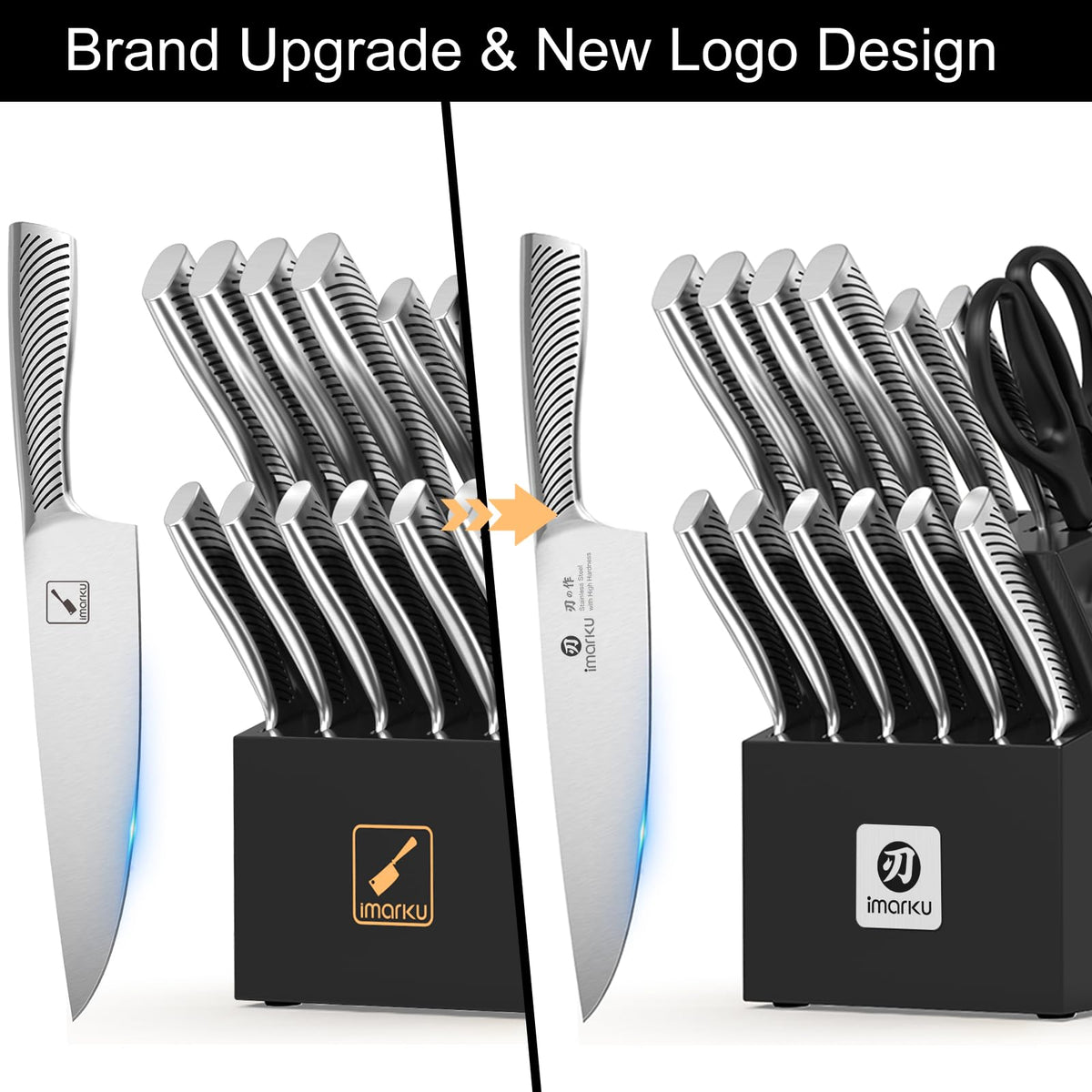 8-Piece Kitchen Knife Set With Wood Drawer Block
