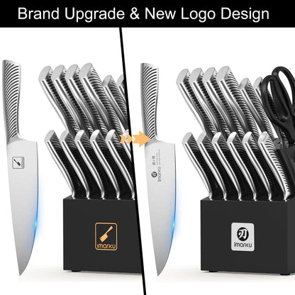 8-Piece Kitchen Knife Set With Wood Drawer Block
