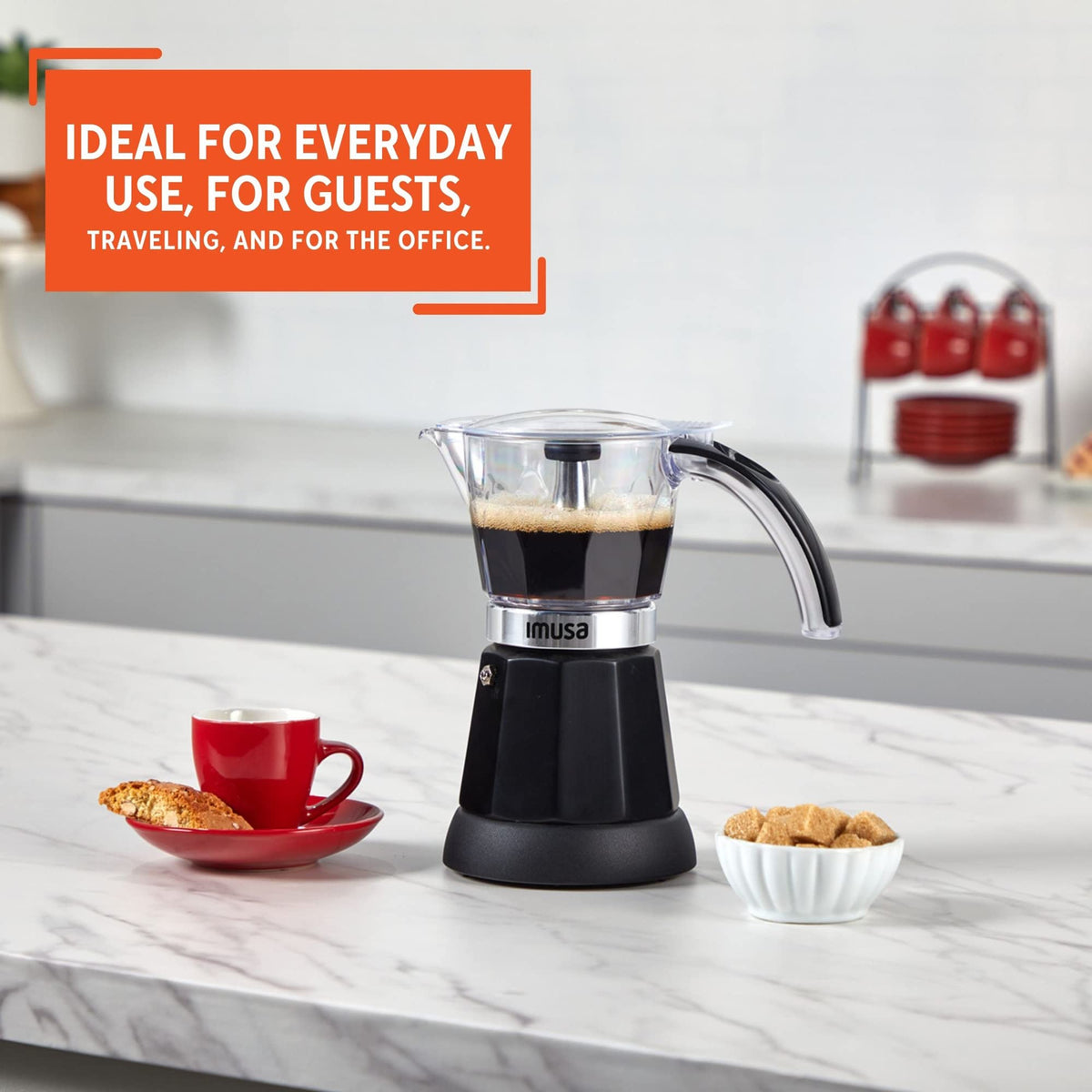 Electric Cuban Espresso Maker With Compact Design