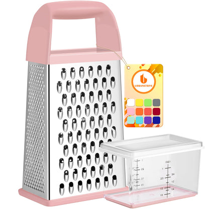 4-Sided Stainless Steel Box Grater With Container