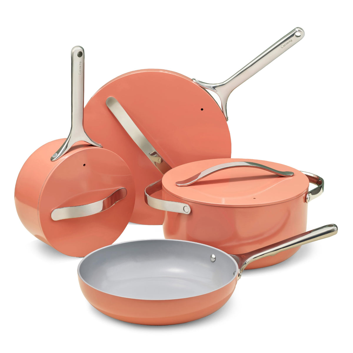 Ceramic Nonstick Cookware Set With Storage