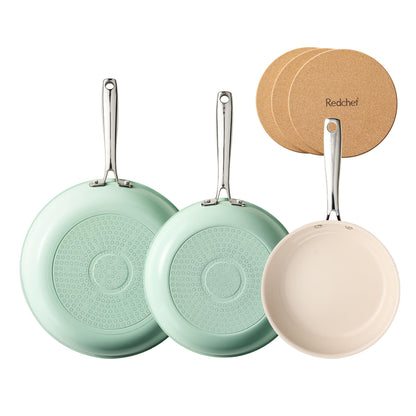 6-Piece Ceramic Nonstick Frying Pan Set