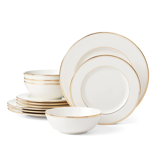 4-Piece Gold Tree Holiday Accent Plate Set