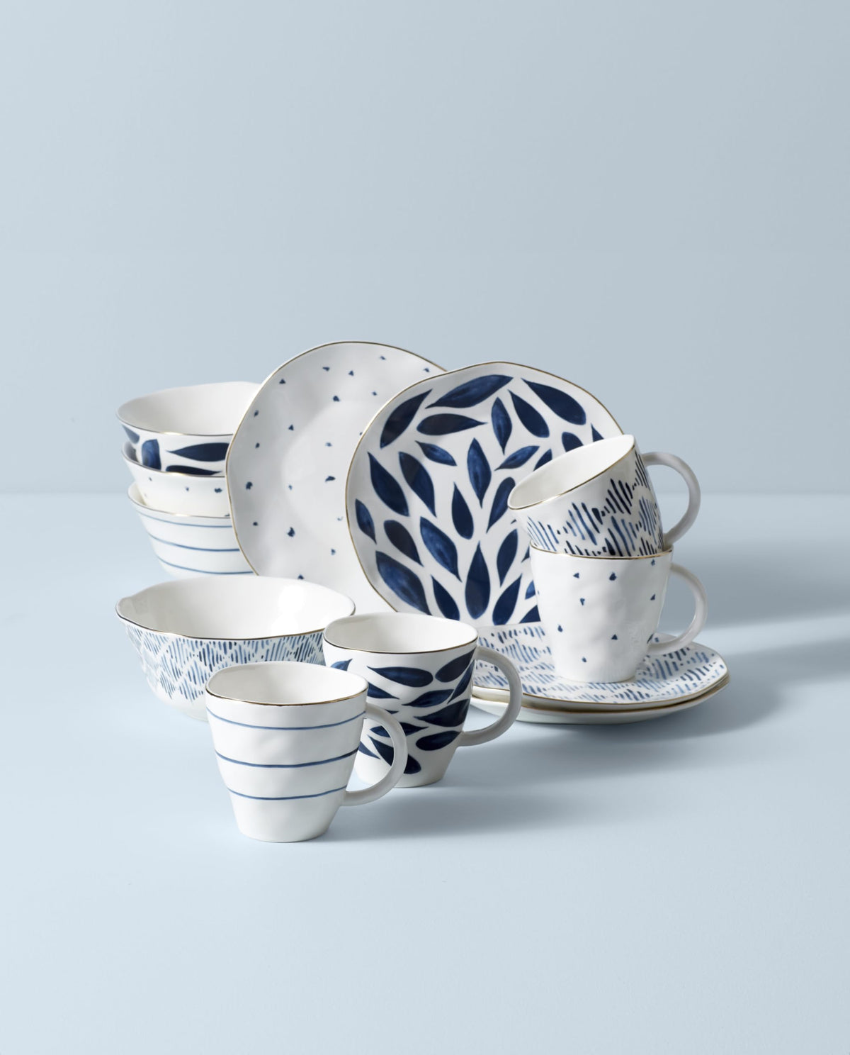 Blue Bay Porcelain Dinnerware and Serveware Collection